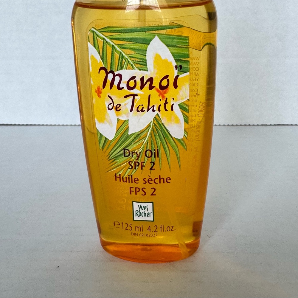 Yves Rocher Monoi de Tahiti Dry Oil SPF 2 Sunscreen 4.2oz France Summer Vacation - Picture 2 of 6